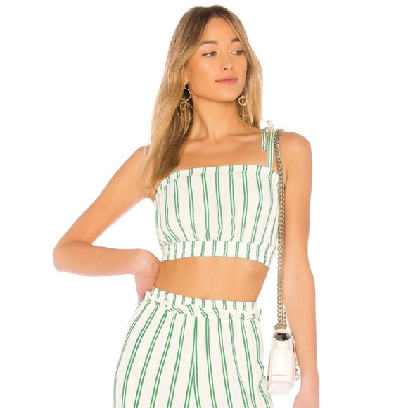 NEW PRIVACY PLEASE REVOLVE STRIPED CROP TOP - Picture 1 of 8